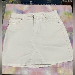 White Denim Girls Skirt